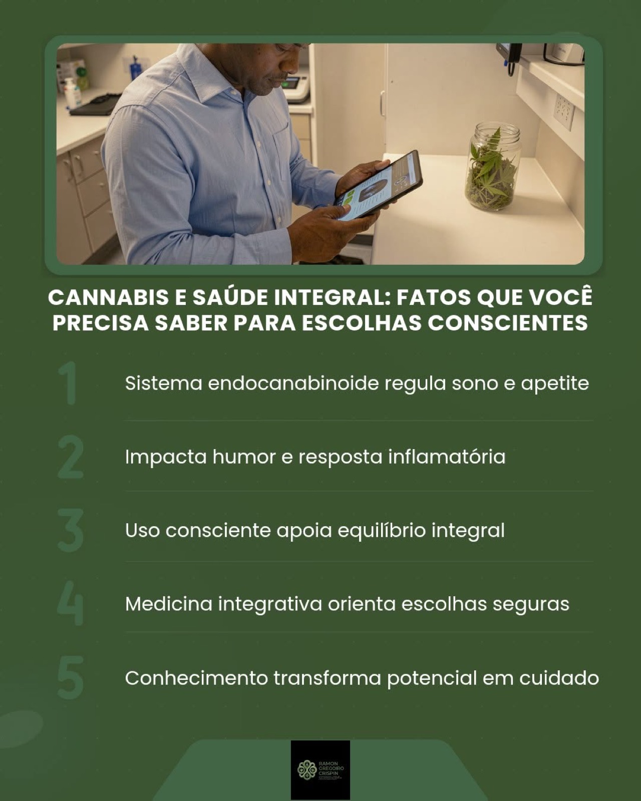 Post sobre cannabis e saúde integral